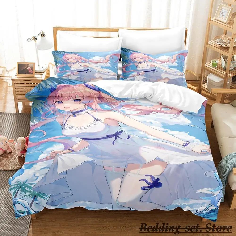 Genshin Impact Kokomi 3D Bedding Set Anime Cartoon Duvet Cover Kawaii Girls Adult Kid Bedroom Decor