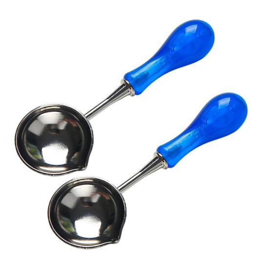 2 Stück Wachssiegel-Stempellöffel, Siegelwachs-Schmelzlöffel, hitzebeständiger Vintage-Umschlag, DIY-Handwerk, Hochzeitseinladungen, Wachsstempel-Wärmerlöffel