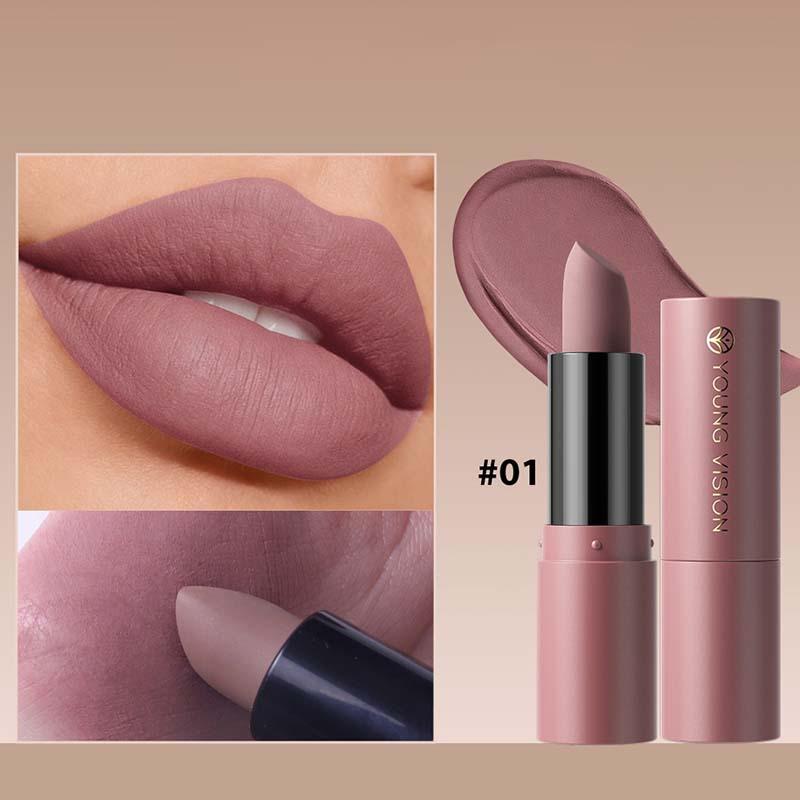 YOUNG VISION Matte Lipstick 8 Colors Velvet Long Lasting Hydrating Lip Cream Moisturizing Makeup