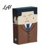 Eco-friendly Rubber Eraser Novelty Bald Man Erasers Cute Salaryman Funny from Hairy Character Set To Hairless Pencil Erasers for Kids Students,