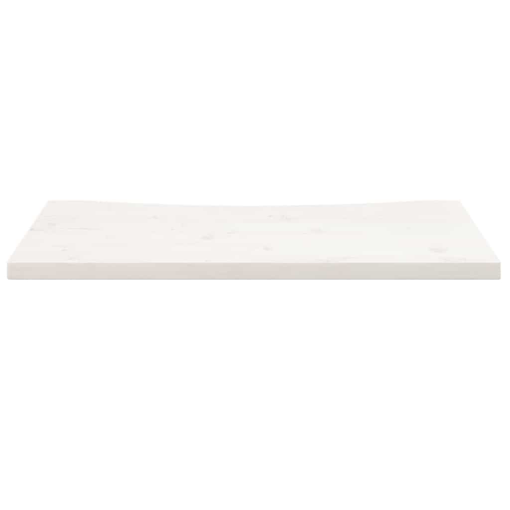 Desk Top, White, 80X40X2.5 Cm, Solid Pine Wood