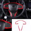 For Honda CRV CR-V 2017- Red Style Interior Steering Wheel Decorative Trim