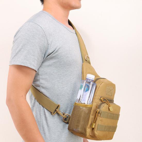 Men Camouflage Military Tactical Pack Hiking Cycling Shoulder Bottle Chest Bag