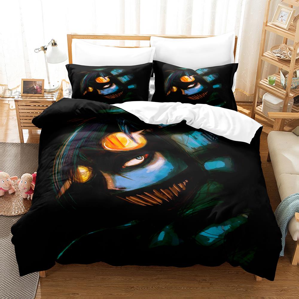 Creepypasta Bedding Set Single Twin Full Queen King Size Bed Set Adult Kid Bedroom Duvet Cover Sets 3D Print Anime Bed Sheet Set