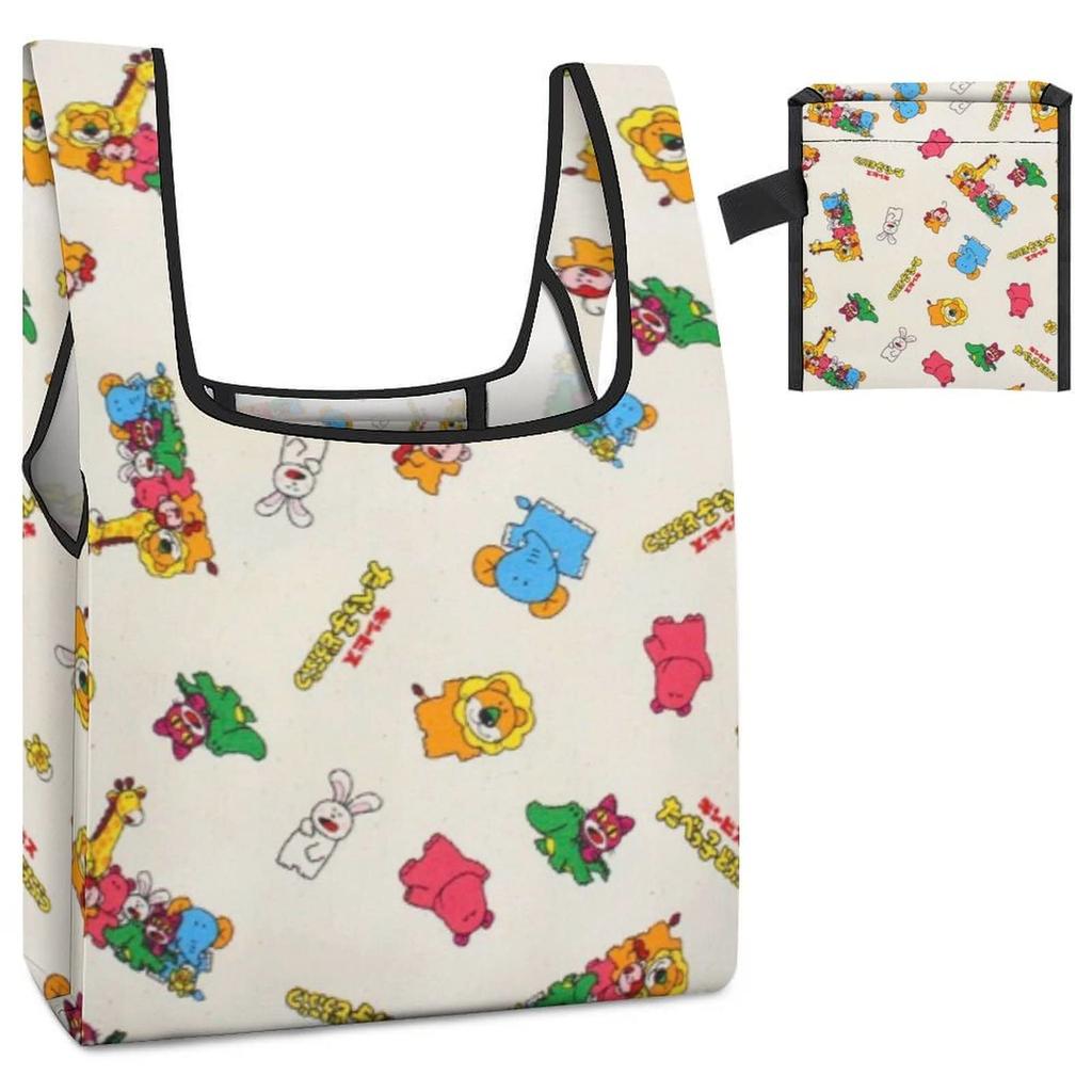Tabekko Doubutsu Eco Bag, Body Bag, Mother's Bag, Shopping Bag, Large Capacity, Women's Tote Bag, Handbag, Convenience Store Bag, Shopping Bag, Lightw