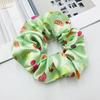 Women Hair Tie High Elasticity Colorful Easter Egg Print Hair Scrunchy Smooth Satin Texture Ponytail Holder Versatile Hair Accessory