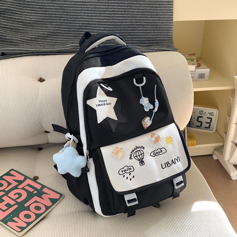 Large-capacity and High Value Ins Wind Small Backpack Schoolboy Light and Cute Wind Backpack