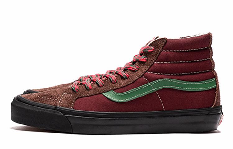 Vans SK8 Hi Vault Retro Skateboarding Shoes Unisex Red Wine Red VN0A4BVBTIX 36