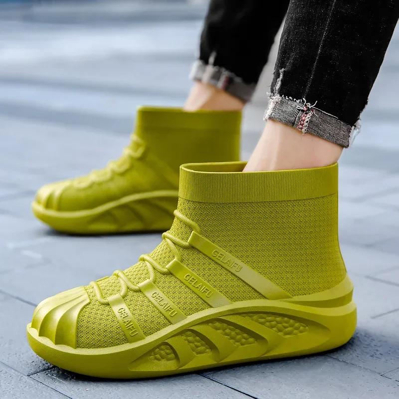 

Дощовики для чоловіків, сезонні, нові дихаючі, водна риболовля, відпочинок на відкритому повітрі, чоловічі спортивні протиковзкі черевики на платформі 44 suit for43 зелений