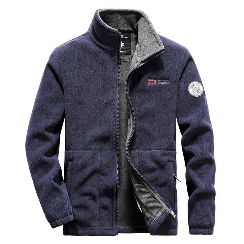 

Men s 2026 Winter Double-Sided Fleece Jacket for Outdoor Wear, Norway Style M