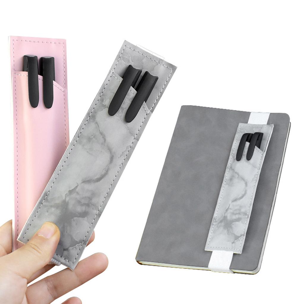 2ks Nastavitelná elastická gumička Držák na pero Kožené pouzdro na pero Nepropustné Štíhlé pouzdro na tužky pro pevné deníky
