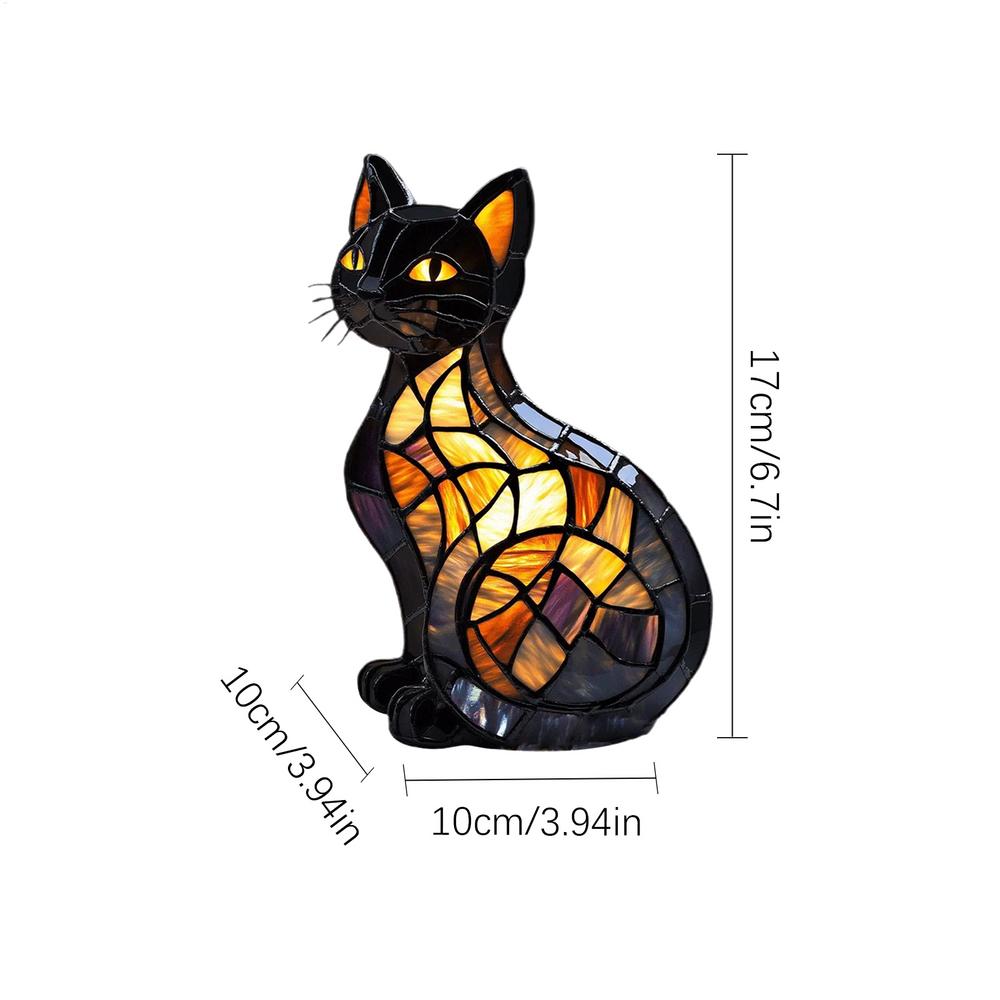Animal Night Lights for Kids Cat Table Lamp Night Lights for Kids Resin Spooky Halloween Decorations for Christmas Birthday