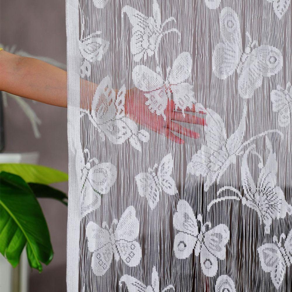 Line Curtain Door Curtain Solid Color Tassel Curtain Butterfly String Curtain Home Decor