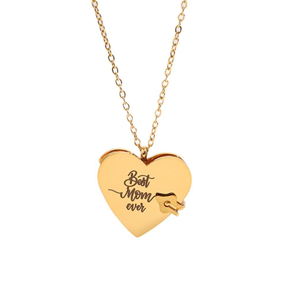 Titanium steel necklace, love book mother plot mother collarbone chain, hot-selling European and American fashion necklace
