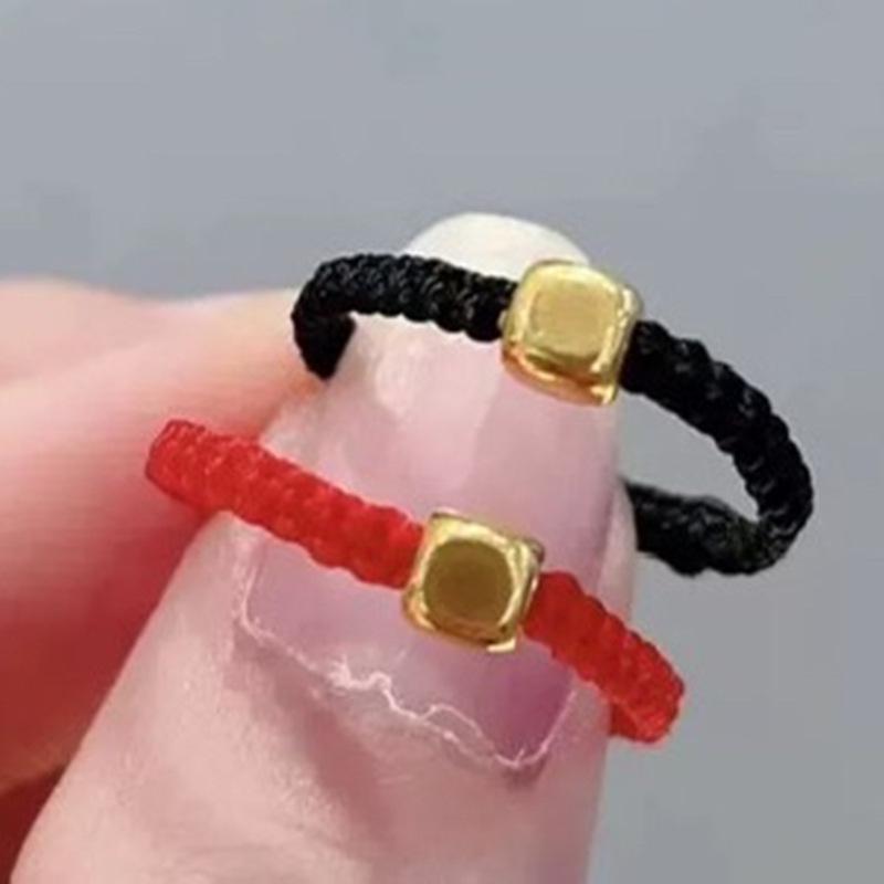 0.1g 999 Fine Gold Lucky Spacer Bead for DIY Pure Gold Bracelet