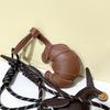 Croissant Pendant Bag Charm Croissant Shaped Keychain Pendant Faux Leather Croissant Charm for Backpack Keyring