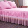 6 Colors Solid Color Princess Lace Bed Skirt One-piece Bed Sheet Simmons Mattress Dustproof Protective Cover Without Pillowcase