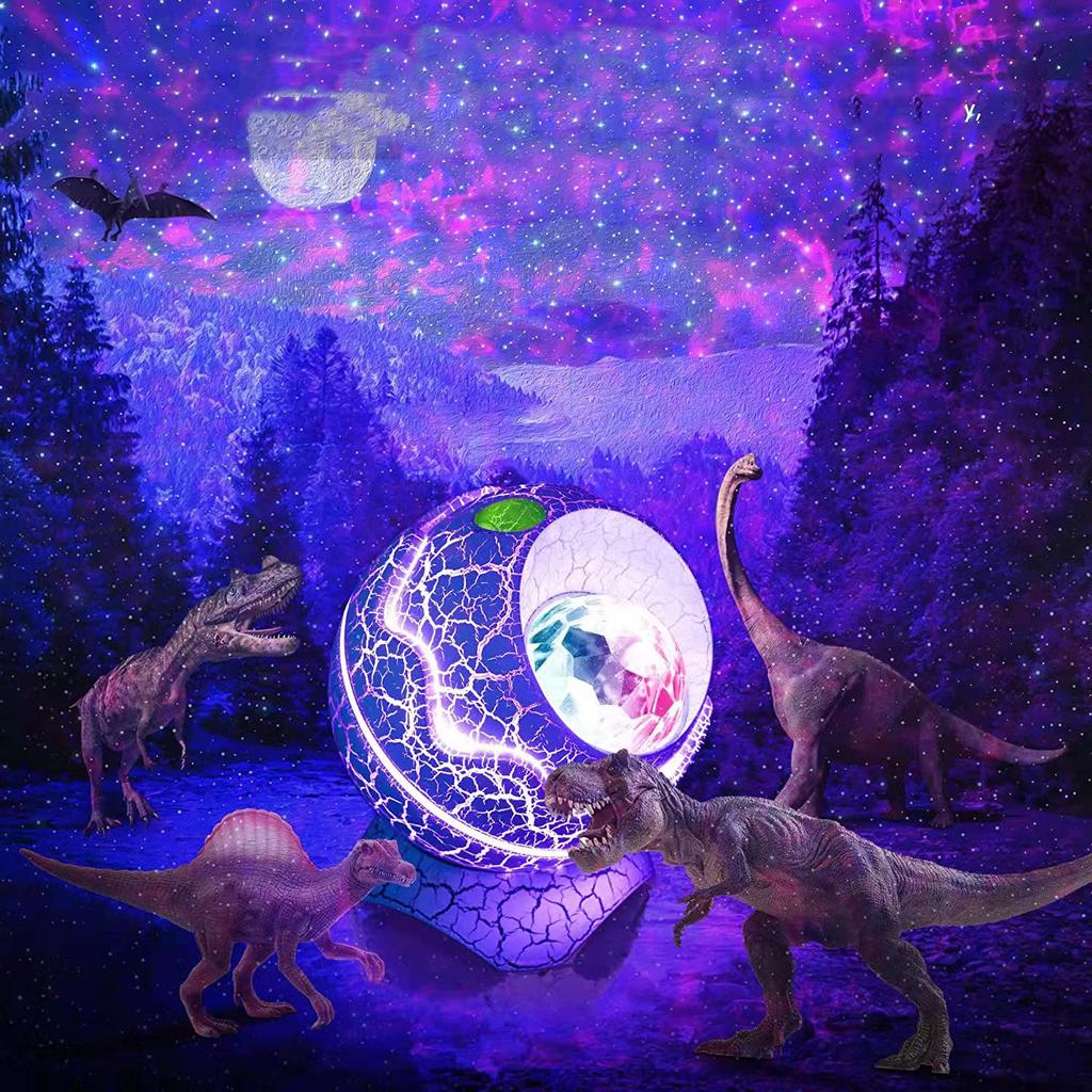 Dinosaur Egg Starry Sky Galaxy Projector with Bluetooth Music and Nebula Effects - Perfect Children's Gift