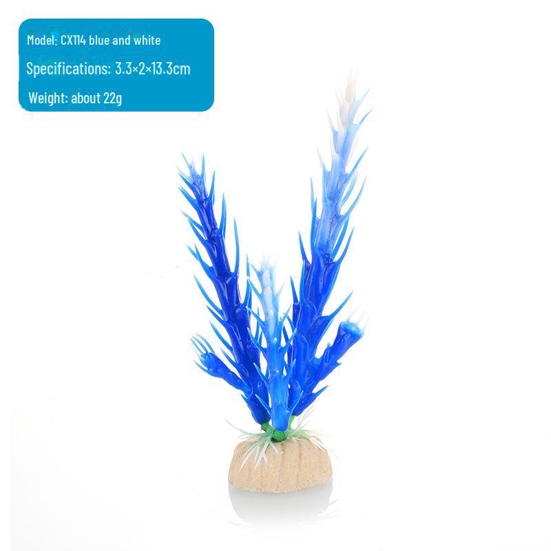 CX Series Large Aquarium Decoration: Simulated Cactus and Water Plant Fake Flower.