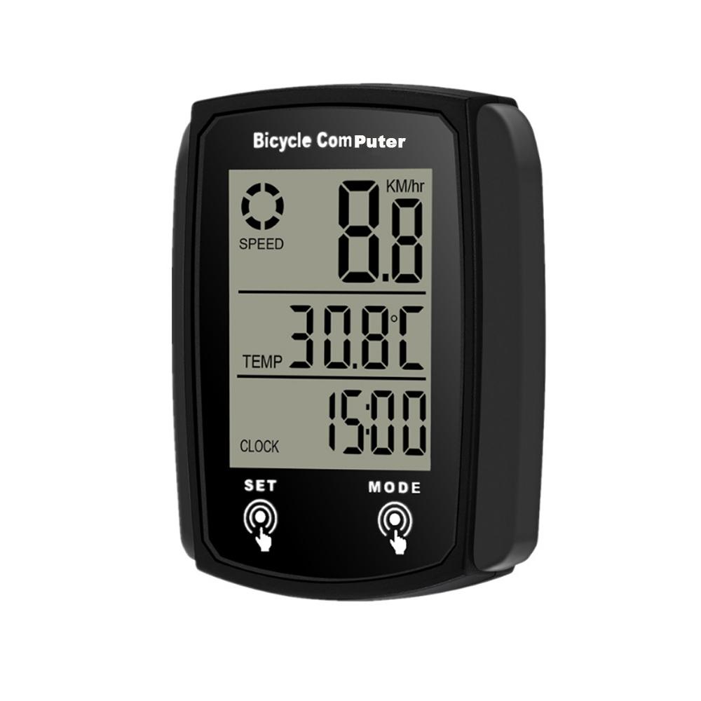 Waterproof Display Speed/Temperature Luminous Bike Speedometer with Light Bicycle Computer чёрный