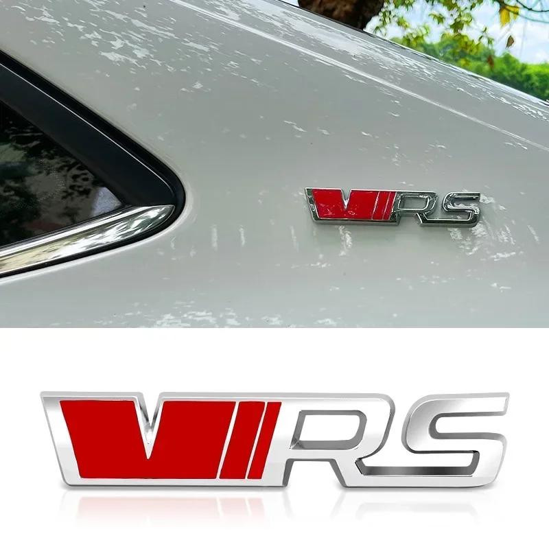 AAABV1 3D Metal Logo VRS Badge Car Trunk Front Grill Emblem For Skoda Fabia 1 MK1 Octavia 2 3 4 A7 A5 Superb RS VRS Sticker Accessories