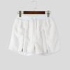 INCERUN Men Drawstring Elastic Waist Zip-up Hem Furry Mini Shorts Pants