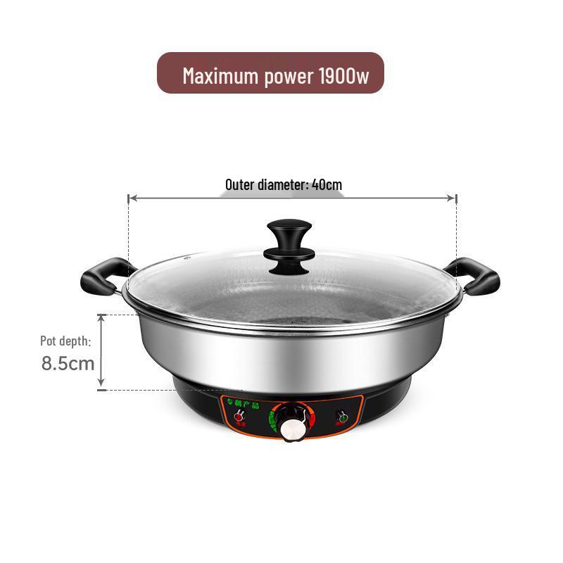 Multipurpose Non-Stick Stainless Steel Electric Pancake and Frying Pan