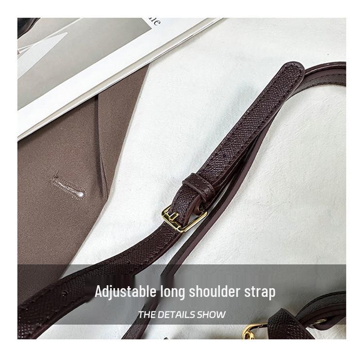 Large Capacity Lychee Pattern Kelly Bag - Versatile Fashion Handbag with Lock Buckle