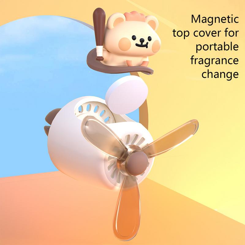 Car Aromatherapy Car Vent Diffusers For Oils Long-Lasting Automatic Bear Pilot Shape Decorations For Auto Interior Women Men