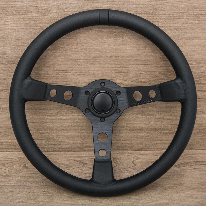 JDM Black Edition Suede Leather Steering Wheel Deep Dish Gaming Sport Steering Wheel for Racing