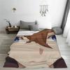 Childe Genshin Impact Tartaglia Face Meme Blankets Velvet Winter Multifunction Lightweight Thin Throw Blanket for Bed