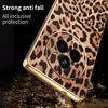 Priekš Realme 14 Pro 5G maciņš Leoparda apdruka PU ādas pārklājums PC+TPU galvanizēts telefona vāciņš