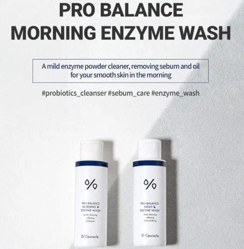 Dr. Ceuracle Pro Balance Morning Enzyme Wash 50g – Gentle Powder Cleanser for Daily Use