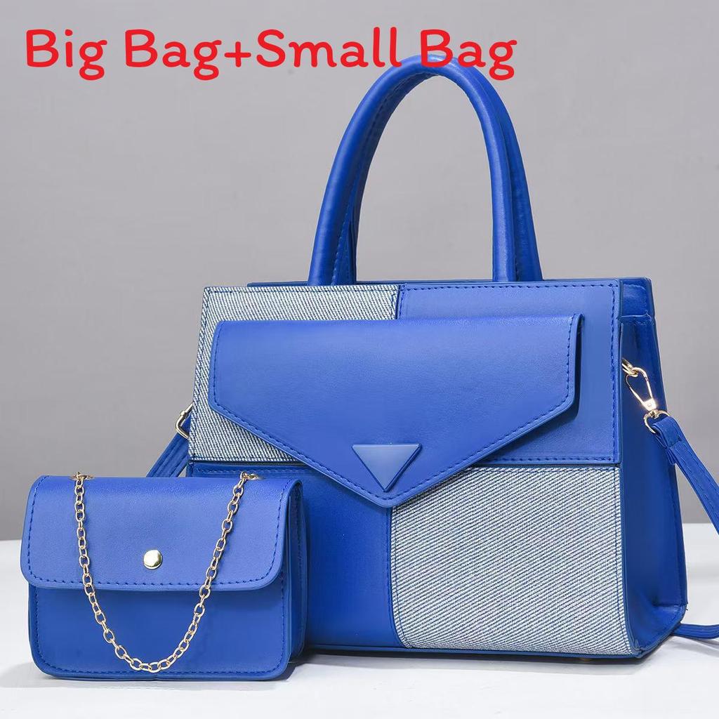 Pu Patching Crossbody Bag With Contrast Color Blocks And Magnetic Closure For Daily Use