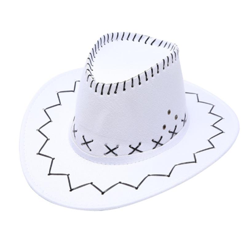 Faux Leather Suede Western cowboy Hat for Men Women Fedora Outdoor Wide Brim For Beach Travel Vacation Party Cosplay Cap Gifts