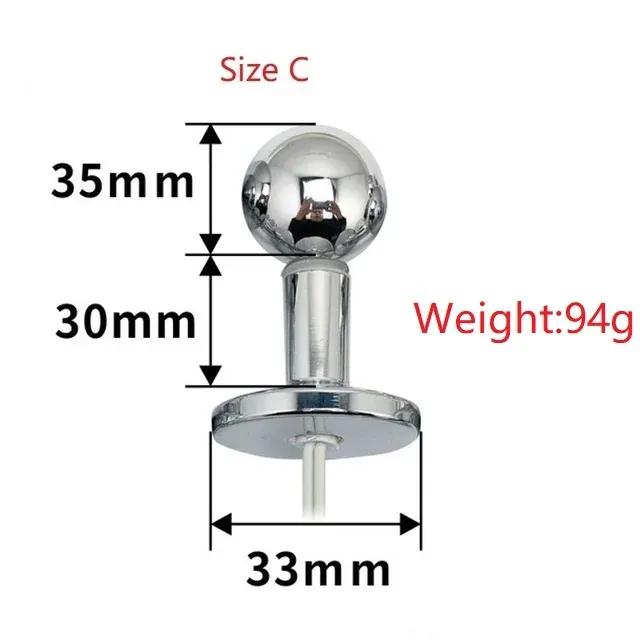 New Bi-polar electro shock Vaginal tight Huge Butt Plug Metal Anal beads Prostate Electrical Stimulation G spot medical Sex Toy