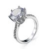 Romantic Engagement Rings For Women Lovers' Gift  Sterling Silver  Cubic Zirconia Charms Ring Bijoux