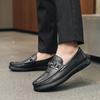 Spring Trendy Men's All-Matching Slip-on Casual Leather Shoes Business Casual Shoes Men's Breathable Non-Slip Shoes