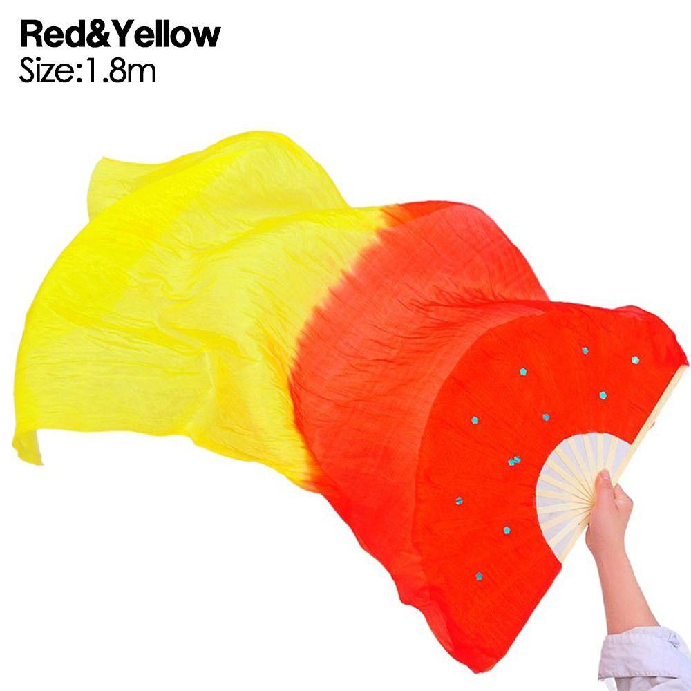 

Горячая Распродажа Длинные Имитационные Танцорские Практики Длинные Шелковые Веера Искусственный Шелк Веера Шелковые Веера Веер для Танца Живота 1.8m