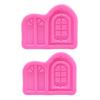 2pcs Silicone Fondant Mold Easy Release Cake Chocolate Mold Reusable Silicone Mold  Fondant Craft