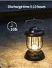 Outdoor Camping Lantern Portable USB Rechargeable Lamp Retro LED Light For Emergency Fishing Hiking Tent Nightlight Waterproof