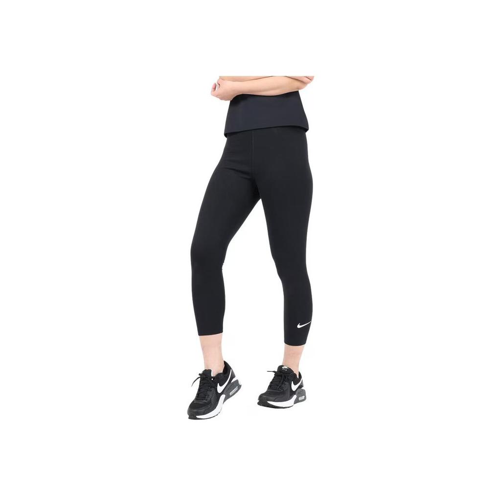 Nike Solid Color Brand Logo Sports Leggings Women Leggings Black DV7790-010