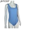 BITCED Summer Women's U-Neck Sleeveless Tank Top Bodysuit