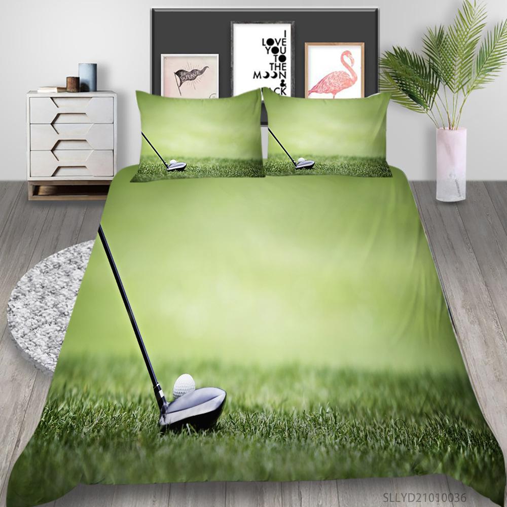 

Polyester Bedding Three-Piece Golf Series Digital Printing EU single 135*200