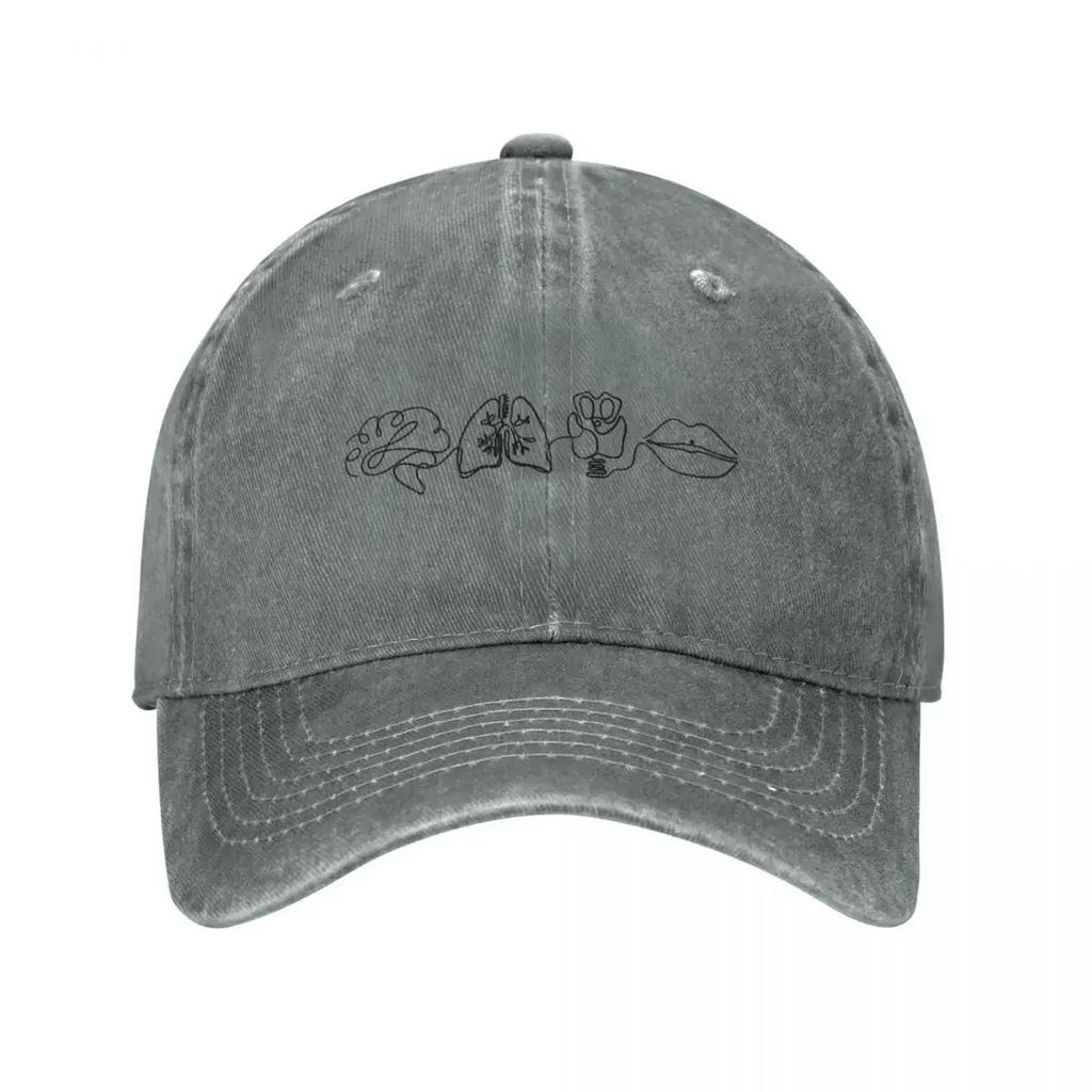 Speech Pathology Line Art Baseball Cap Hats for Unisex Visor Baseball Unisex Womens