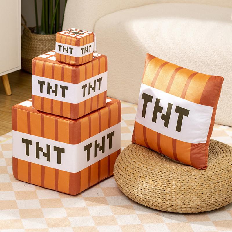 Block Plush Minecraft Pillow With Sponge Core For Colorful Block Doll Design