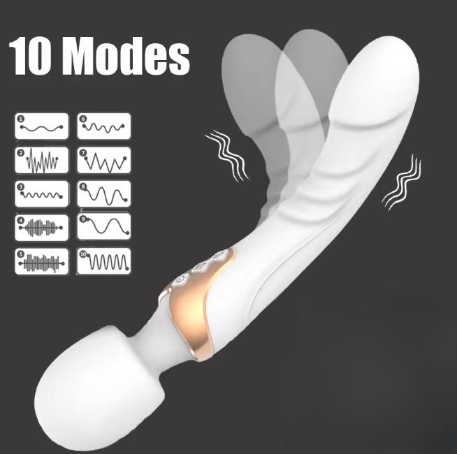 Dual Massager Wand Clit Vibrator Vaginal Massager G-Spot Stimulator Sex Toys for Women
