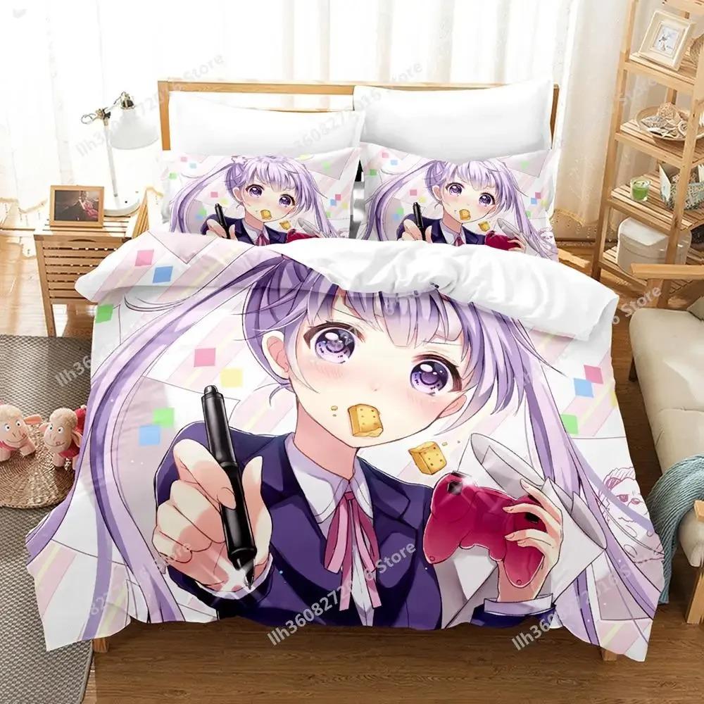 

3D печать аниме каваи девушки новый игровой комплект постельного белья односпальный двуспальный двуспальный комплект постельного белья для взрослых и детей спальня пододеяльник наборы 70x133cm 2pcs