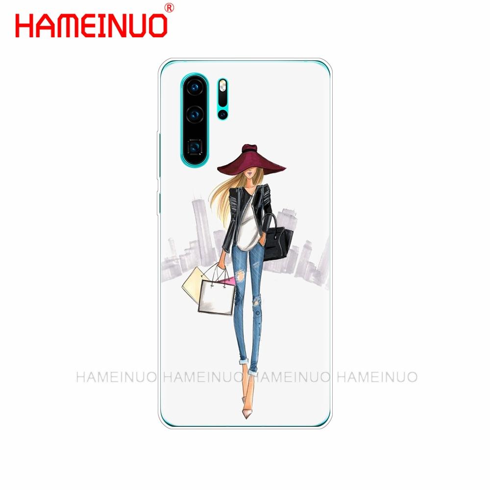 silicon phone cover case for huawei P30 PRO LITE P SMART 2019 plus p smart Z p20 lite 2019 Beautiful Love Dress Shopping Girl