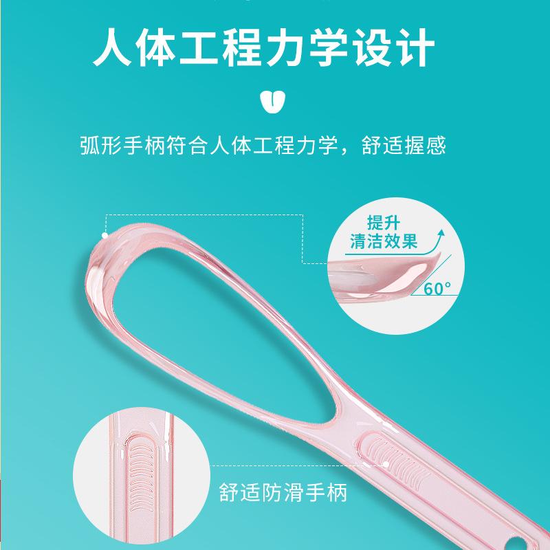 Tongue Scraper For Adult Reusable Tongue Cleaning Tool Food Grade Plastic Mouth Scraper Washable Oral Hygiene Care Appliances